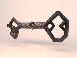 erebor clé - 2 pièces pas de soutien analyses & répliques hobbit seigneur des anneaux lotr 3d print model - Mito3D