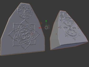 buda dupla ilusão de óptica molde amuleto scans e réplicas espelho pingente 3d print model - Mito3D