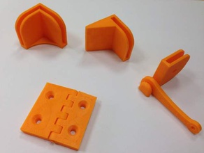 parts close printer prussian i3 3d printing bracket case prusa hinge 3d print model - Mito3D