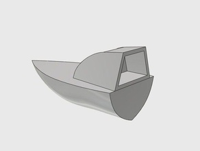 half boat vehicles motor yachts 3d print model - Mito3D