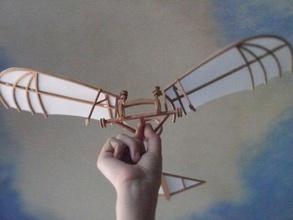 leonardo da vinci ornithoper vehicles davinci glider moriza 3d print model - Mito3D