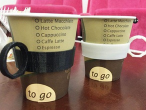 quick & dirty paper cup-holder Haushalt Kaffee Getränkehalter schnelles drucken 3d print model - Mito3D
