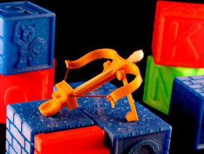 zheng petit défenseur jouets mécaniques coton-tige arbalète médiévale q-tip seej l'arme zheng3 3d print model - Mito3D
