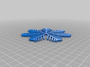 meine angepasste parametrische Schneeflocke ornament andere 3d print model - Mito3D