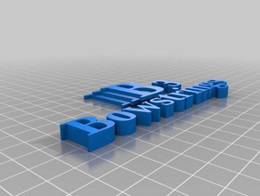 b3 bowstrings logo signs & logos 3d 3d print model - Mito3D