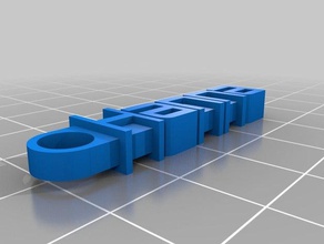 my customized message keychain organization 3d print model - Mito3D