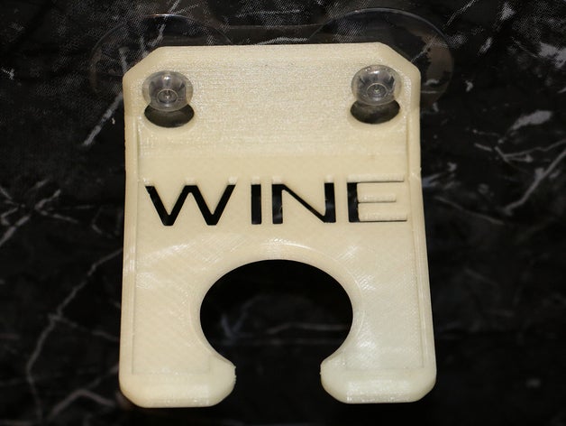 novelty bathroom wine glass holder gift relax sucker wineglass 3D print model - Mito3D