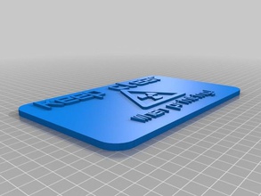 il mio segno personalizzata keep clear i segni loghi 3d print model - Mito3D