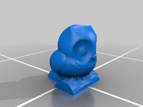 tombul baykuş sevimli heykeller destek yok tombik 3d print model - Mito3D