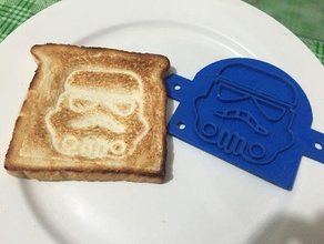 storm trooper toast press kitchen & dining bread countertopchallenge stamp starwars star wars 3d print model - Mito3D