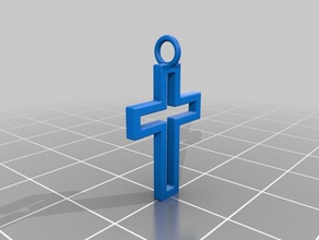 cruz colgante de la moda pendiente 3d print model - Mito3D