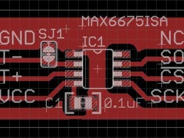 max6675 k thermocouple adc breakout board d'autres aigle 3D print model - Mito3D