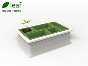 leaf indoor nursery kitchen & dining countertopchallenge easy print garden planter pots seeds useful 3d print model - Mito3D