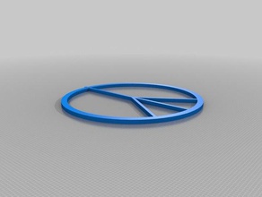 my customized groovy peace sign signs & logos 3d print model - Mito3D
