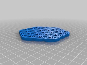hayat çiçek matematik sanat Daire coaster geometri kutsal 3d print model - Mito3D