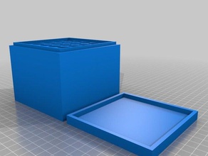 my customized parametric stackable ammo box lid sport & outdoors 3d print model - Mito3D