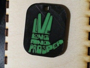 live long prosper accessories keychain mr spock pendant 3d print model - Mito3D