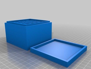 my customized parametric stackable ammo box lid - 25x 410 shotgun rounds sport & outdoors 3d print model - Mito3D