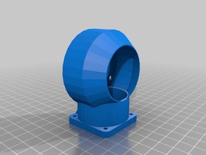 montata sul lato condotto della ventola rostock effettrici stampante 3d estrusori dotto fan 3d print model - Mito3D