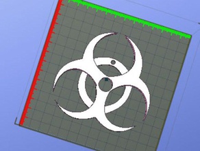 biohazard keycahin Anahtarlık 3d print model - Mito3D