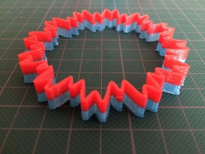 pulseira personalizável impresso a duas cores brazalete modificado impreso con dos colores pulseiras 3d print model - Mito3D