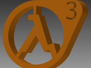 half-life 3 logo segni e loghi csgo gaben hl3 strafiga vita amore swaggy tf2 3d print model - Mito3D