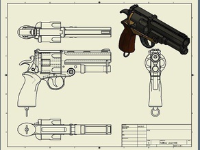 hellboy prop sahne model tabanca 3d print model - Mito3D