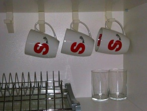 cup hanger kitchen & dining holder 3d print model - Mito3D
