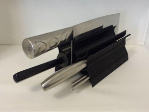 organic minimal volume knife block kitchen & dining countertopchallenge tool 3d print model - Mito3D