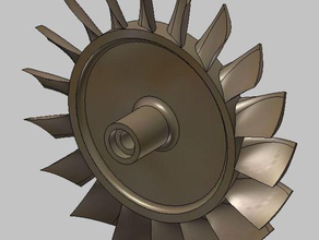 turbine wheel fd3-64 3d print model - Mito3D