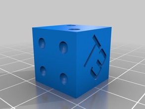 my customized dice text classic dots 3d print model - Mito3D