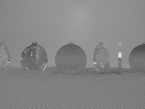 rudermedaille Münzen und Abzeichen medaille 3d print model - Mito3D