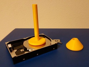 hard drive universal filament roller 3d printer accessories holder rotate spool 3d print model - Mito3D