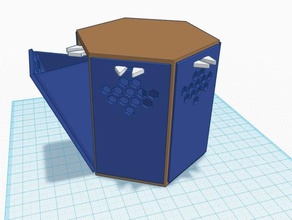 hex-capslile organizasyon sayaçları countertopchallenge hexagon depolama 3d print model - Mito3D