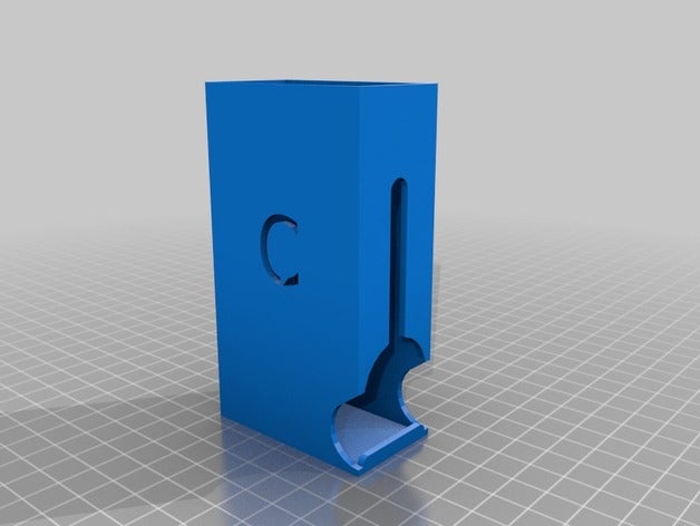 c type battery holder storage containers 3D print model - Mito3D