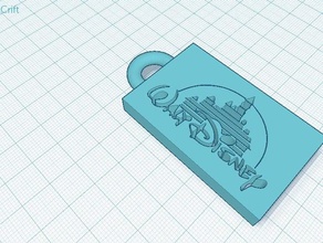 disney logo de la chaîne clé L'impression 3d 3d print model - Mito3D