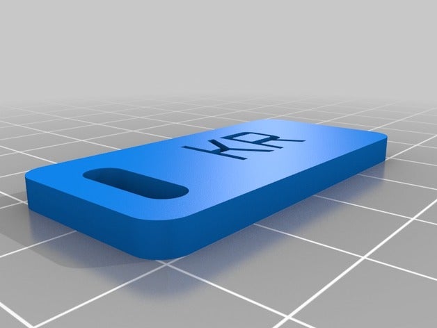 kr version étiquettes à bagages de l'organisation personnalisé 3D print model - Mito3D