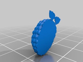 metade de framboesa, folhas videira tutorial esculturas frutas meshmixer molde framboesa o sketchup 3d print model - Mito3D
