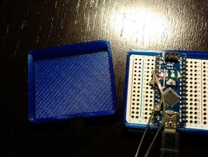 trimestre tamanho protoboard & arduino nano eletrônica adafruit b caso o de experimentação 3d print model - Mito3D