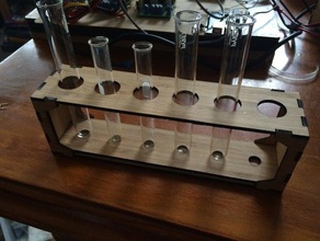 portoir pour tubes à essais de la biologie 3d print model - Mito3D