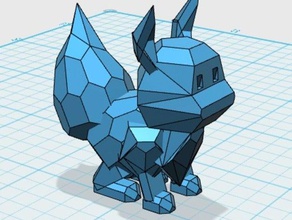 low-poly eevee toy & game accessories blue brown bulbasaur evolution flareon gameboy low poly meow nintendo nyan pikachu pokemon polygon squirtle white 3d print model - Mito3D