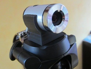 quick release mount web cam camera parametric tripod webcam 3d print model - Mito3D