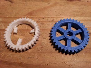 reinforced gears kuros compact bowden extruder 3d printer extruders gear 3d print model - Mito3D
