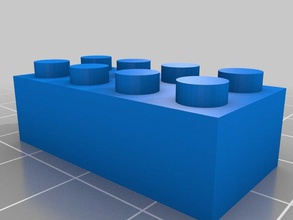 2x4 lego de la construcción los juguetes personalizado 3d print model - Mito3D