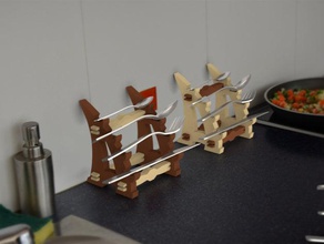 posate-stand katana cucina & sala da pranzo countertopchallenge le posate sinistergrief 3d print model - Mito3D
