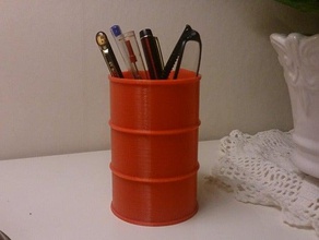 desktop barrel containers bin countertopchallenge pen mug 3d print model - Mito3D