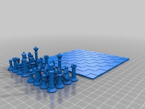 Schach-set Schach 3d print model - Mito3D