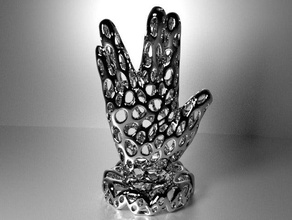 vulcan salute - voronio style bijoux les la main leonard nimoy startrek salut 3d print model - Mito3D