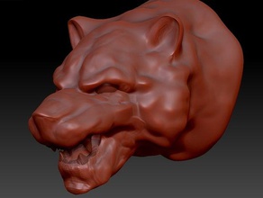 tigerhead animals 3d print model - Mito3D