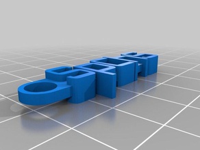 my customized message keychain organization 3d print model - Mito3D